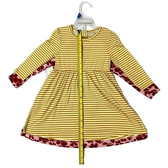Member's Mark Girls' 2 Pack Dress Red Floral/Stripe Size 2T - Picture 10 of 15